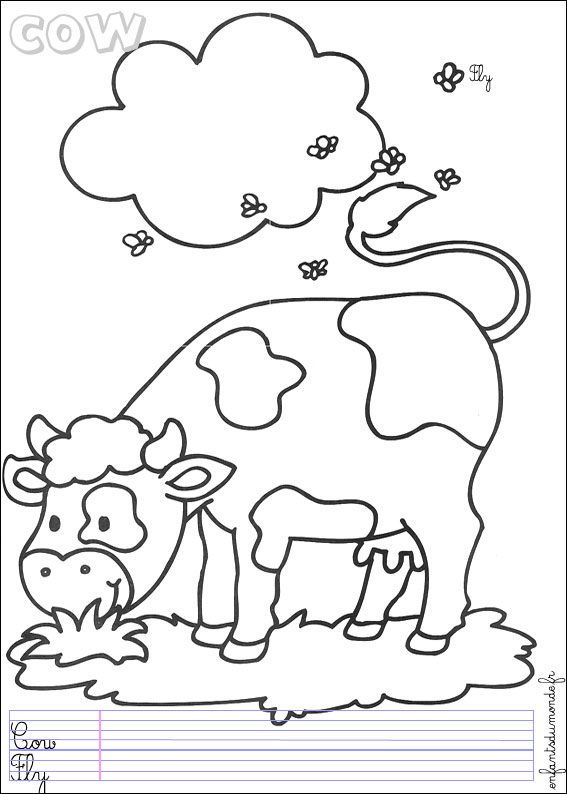 coloriage vache 3